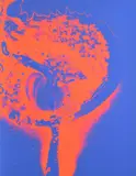 Otto Piene, Feuerflora, 1971, Farbserigrafie auf Karton