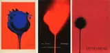Otto Piene, Blue Poppy, 1978, Farbserigrafie auf Karton, mittig gefalzt
