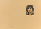 C. O. Paeffgen, Auktion 414, Los 832, 1971, Collage (Zeitungsausschnitt, Filzstift) auf bräunlichem Papier