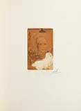 Salvador Dalí, Hommage a Konrad Adenauer, 1967, Aquatintaradierung auf Japan