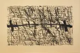 Antoni Tàpies, Graphismes et deux croix, 1972, Aquatintaradierung auf ARCHES FRANCE (Wasserzeichen)