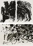 Konvolut von 2 Lithografien by Günther Uecker, 1991, Jeweils: Lithografie auf Velin, sold Sep 2018