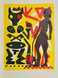 o.T by A. R. Penck, Lithografie auf Bütten, sold Feb 2018