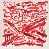 Wintersonne im Engadin by Günther Uecker, 1982, Farblithografie auf Velin, sold Sep 2018