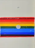 Otto Piene, Regenbogenflagge, 1995, Farbserigrafie auf Hahnemühle