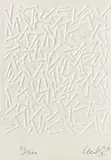 Auktion 414, Los 969 by Günther Uecker, 1997, Prägedruck auf handgeschöpftem Bütten, sold Jun 2018
