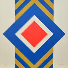 o.T by Winfred Gaul, 1968, Farbserigrafie auf Bristol-Karton, sold Feb 2018