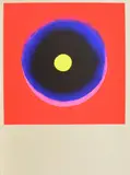 Otto Piene, Tele-rot-rosa-ultra-schwarz-gelb, Farbserigrafie auf leichtem Karton