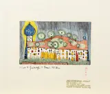 Bärnbacher Andacht by Friedensreich Hundertwasser, 1987, Velin, sold Mar 2018