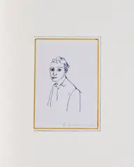 Porträt by Stephan Balkenhol, 2000, Tinte auf glattem Papier, sold Apr 2018