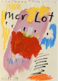 C. O. Paeffgen, Ohne Titel (Merlot), 2014, Mischtechnik auf perforiertem Papier
