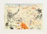 Das goldene Zeitalter by Salvador Dalí, Farblithografie auf RIVES France (Wasserzeichen), sold Apr 2018