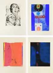 Konvolut von 4 Grafiken by Max Ackermann, a) Ohne Titel, sold Aug 2018