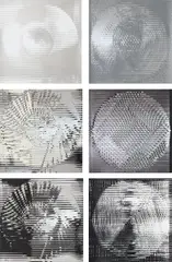 Heinz Mack, Kombinationsspiel, 1970, Buch mit 12 losen Farbserigrafien auf teilweise mit Aluminiumfolie beschichtetem leichten Karton