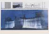 Wrapped Reichstag (Project for Berlin) by Christo, 1993, Farboffset auf Karton, sold Apr 2018