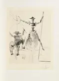 Don Quichotte et Sancho Panca by Salvador Dalí, 1968, Farbaquatinta auf Auvergne a la main (Wasserzeichen), sold Aug 2018