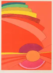 Kosmos by Max Ackermann, 1972, Farbserigrafie auf Bütten, sold Jun 2018