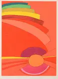 Max Ackermann, Kosmos, 1972, Farbserigrafie auf Bütten