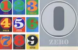 Robert Indiana, Numbers, 1968, 10 Farbserigrafien auf Karton
