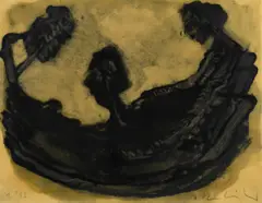 Ohne Titel by Axel Kasseböhmer, 1993, Ölfarbe auf mit Leinöl behandletem Papier, sold Apr 2018