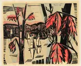 Carl-Heinz Kliemann, Herbst, 1955, Farbholzschnitt auf Velin