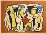 Fernand Léger, L'Oiseau rouge dans le Bois, 1953, Farbaqutinta auf RIVES (Wasserzeichen)