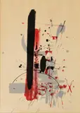 Georges Mathieu, Ohne Titel, 1959, Farblithografie auf BFK RIVES (Wasserzeichen)