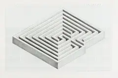 Rune Mields, Auktion 414, Los 814, 1980, Bleistiftzeichnung auf dünnem grünen perforierten Papier (Druckerpapier)