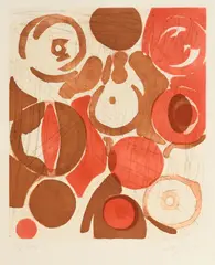 Die Wüste by Ernst Wilhelm Nay, 1965, Farbaquatinta auf ARCHES (Wasserzeichen), sold Apr 2018