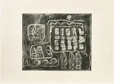Louise Nevelson, "The Circus wagon", Aquatintaradierung auf BFK RIVES (Wasserzeichen)