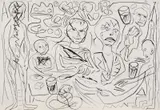 A. R. Penck, Bei Schneiderweißens, 1985, Radierung auf Velin