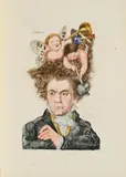 Michael Matthias Prechtl, Beethoven, 1984, Mischtechnik auf Papier