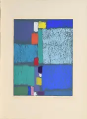 Farbturm II by Max Ackermann, 1959, Farbserigrafie auf Bütten, sold Aug 2018