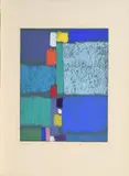 Max Ackermann, Farbturm II, 1959, Farbserigrafie auf Bütten