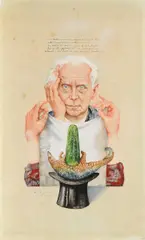 Michael Matthias Prechtl, Max Ernst, Mischtechnik auf Bütten