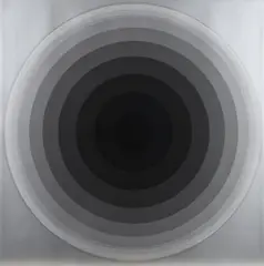 Quasar silber by Lothar Quinte, 1974, Serigrafie auf Karton, sold Jun 2018