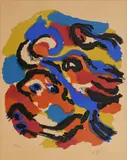 Ohne Titel by Karel Appel, Farblithografie auf BFK RIVES (Wasserzeichen), sold Jun 2018