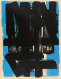 Auktion 411, Los 264 by Pierre Soulages, 1957, Lithografie auf BFK RIVES (Wasserzeichen), sold May 2018