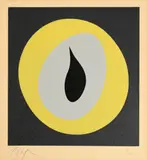 Jean Arp, Soleil Recercle, 1966, Farbholzschnitt auf Velin d'Auvergne (Wasserzeichen Arp)