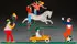 Virgil Norberg, Two Circus Theme Folk Art Sculptures, Polychrome cut steel