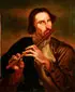 Bartolomé Esteban Murillo, Man Playing a Flute, Oil on canvas
