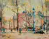 Charles Henri Verbrugghe, Paris Street Scene, Oil on board