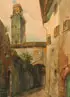 Georgia Graves Bordwell, European Street Scene, Watercolor