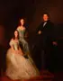 Portrait of a Young Man with Two Beautiful Young Women by British School, Oil on canvas, offered Apr 2013