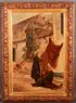 Dutch School, Street Scene of Women Mending Fishing Nets, Oil on canvas