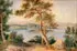 William Henry Stothard Scott, Lakeside Landscape, Watercolor