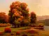 John Sims, Wooded Landscape with Cows and Stream, Oil on canvas