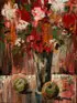 Angelina Raspel, Still Life with Flowers and Pears, Oil on board