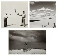 Shōji Ueda, Selected Images from Sand Dunes, 1948-1950, Three gelatin silver prints, printed 1980s