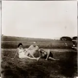 A family one evening in a nudist camp by Diane Arbus, 1965, Gelatin silver print, printed later by Neil Selkirk, offered Nov 2024